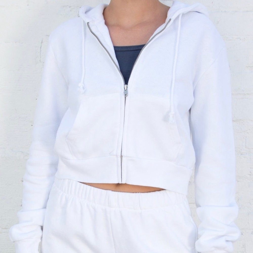 White Brandy Melville Crystal Hoodie